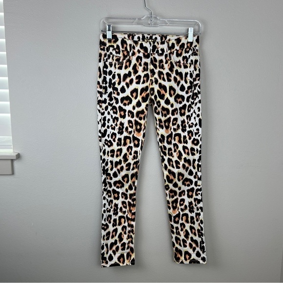 Mother The Looker Crop Jeans Walking Back to Happiness Leopard Print - Picture 2 of 6